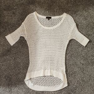 White Knit Sweater,  Size Medium